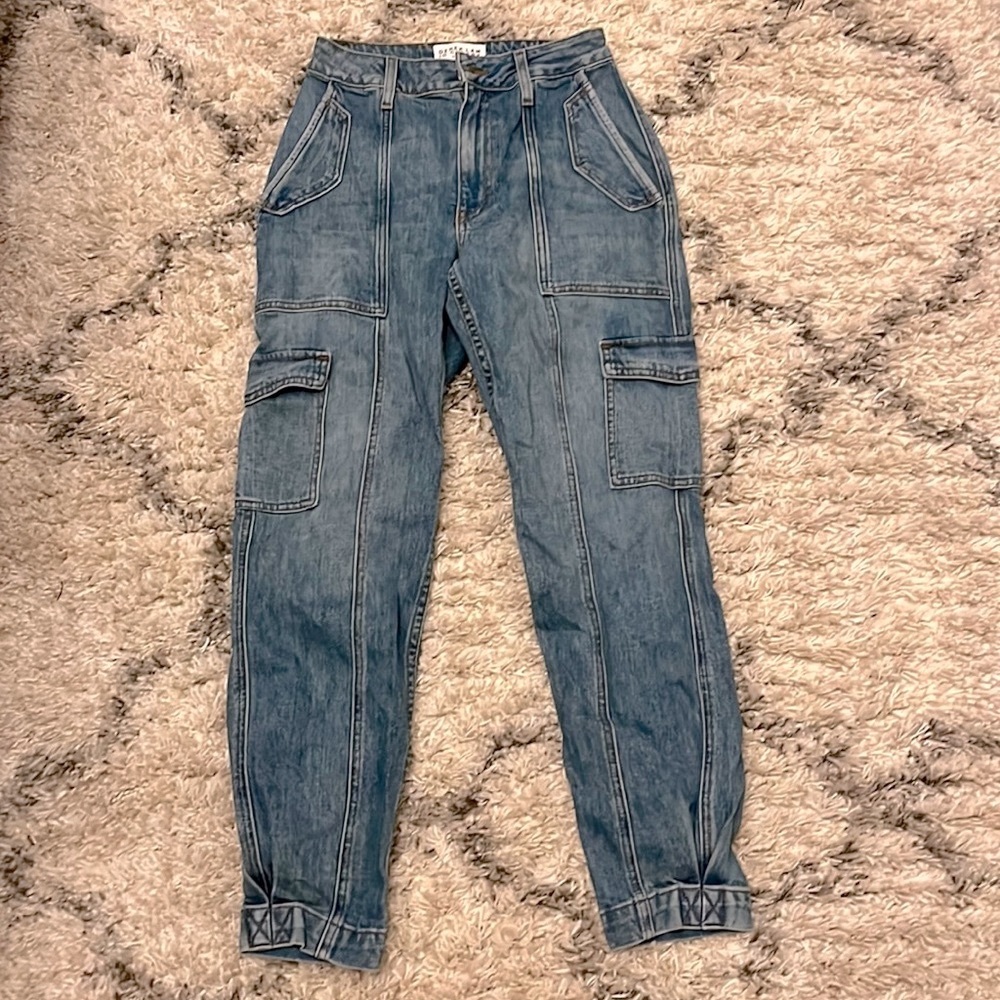 Derek Lam 10 Crosby denim. Elian utility pant. Size 24. NWT. Medium wash.